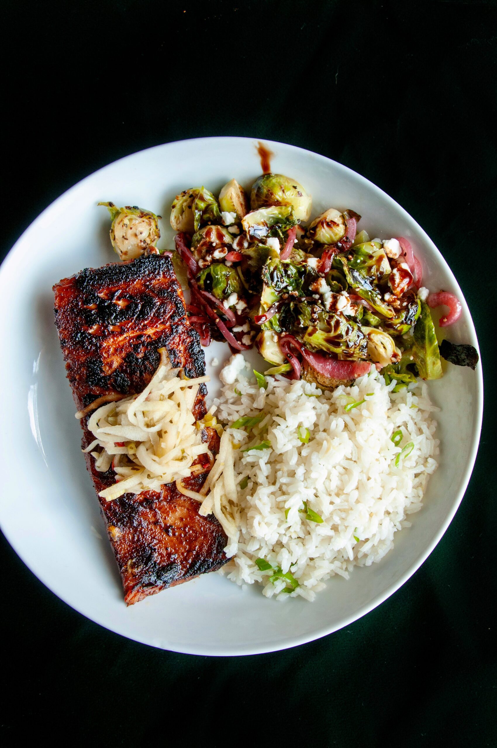 Puttery's signature dish: a luscious piece of miso glazed salmon with delicate grill marks.
