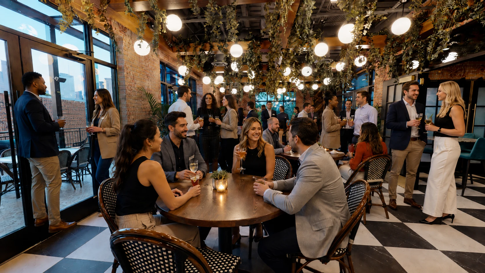 Private group event at a Puttery venue with craft cocktails